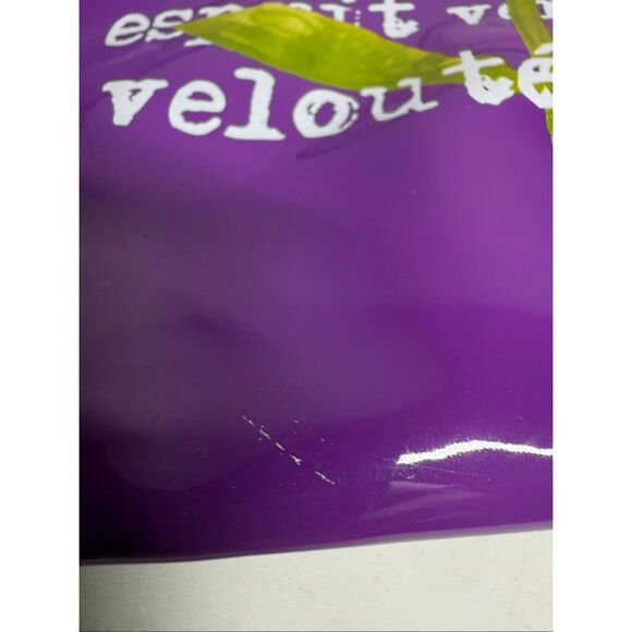 Incidence Women’s Patent Faux Leather Floral Print Purple Makeup Toiletry Bag - Picture 3 of 10